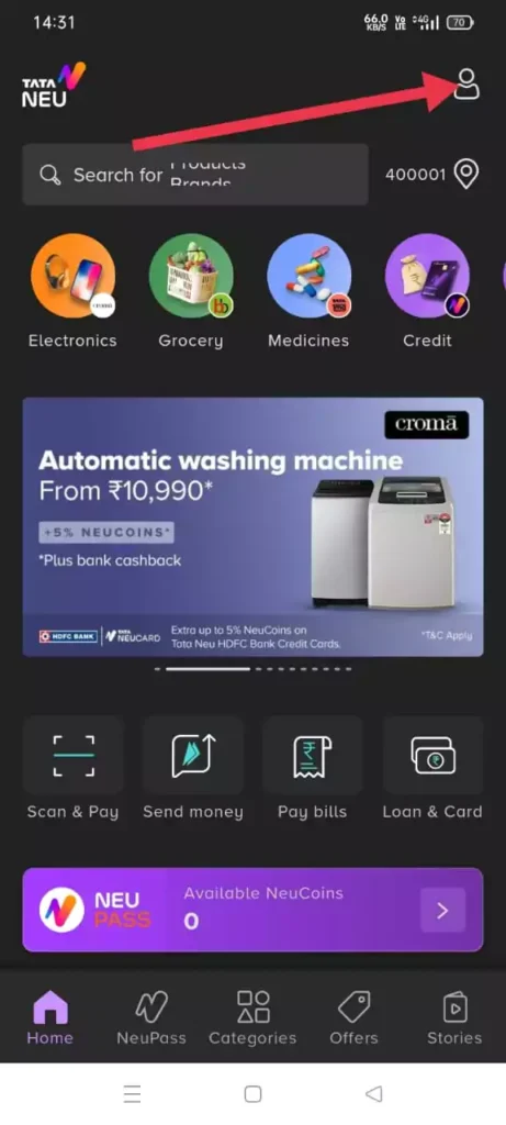 How to Delete Tata Neu Account