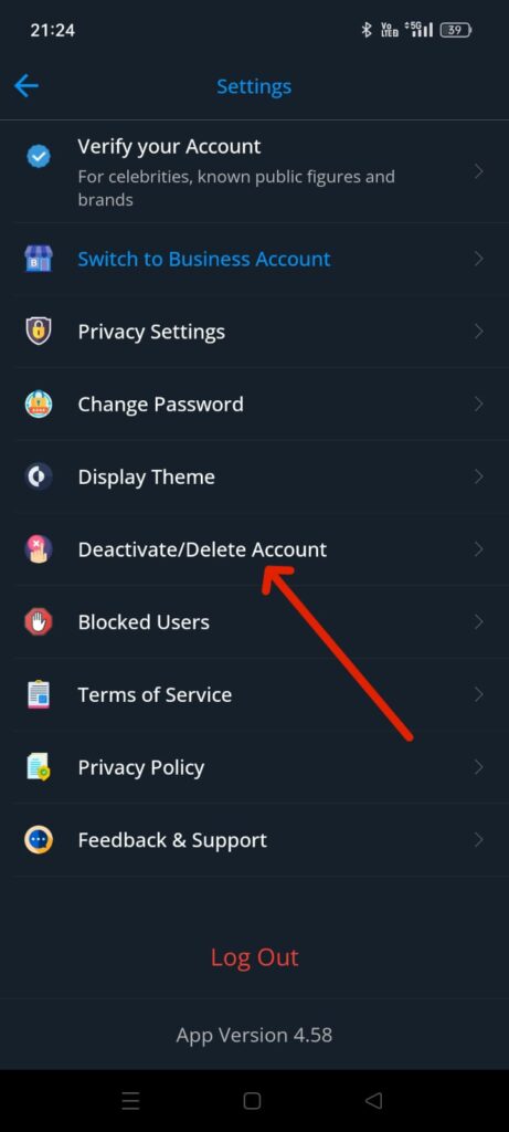 How to Delete Explurger Account