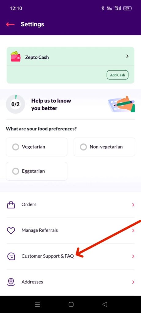 How to Delete Zepto Account