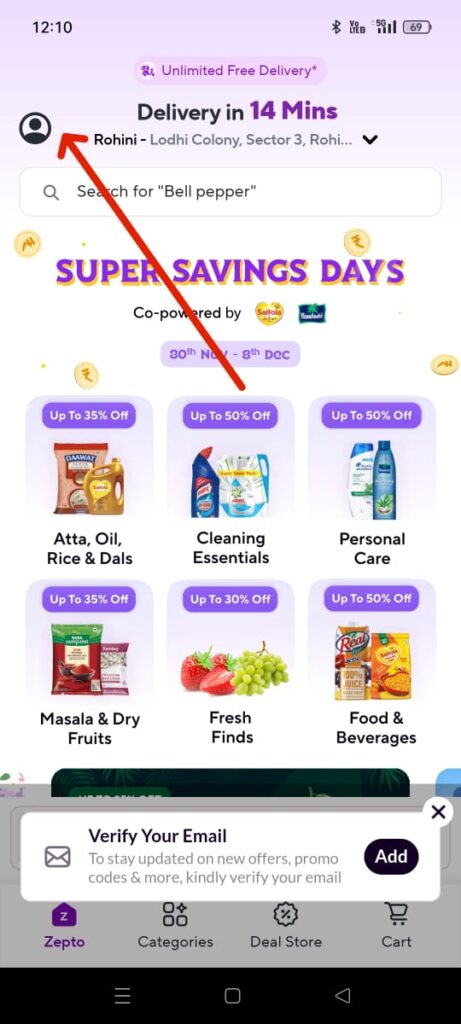How to Delete Zepto Account